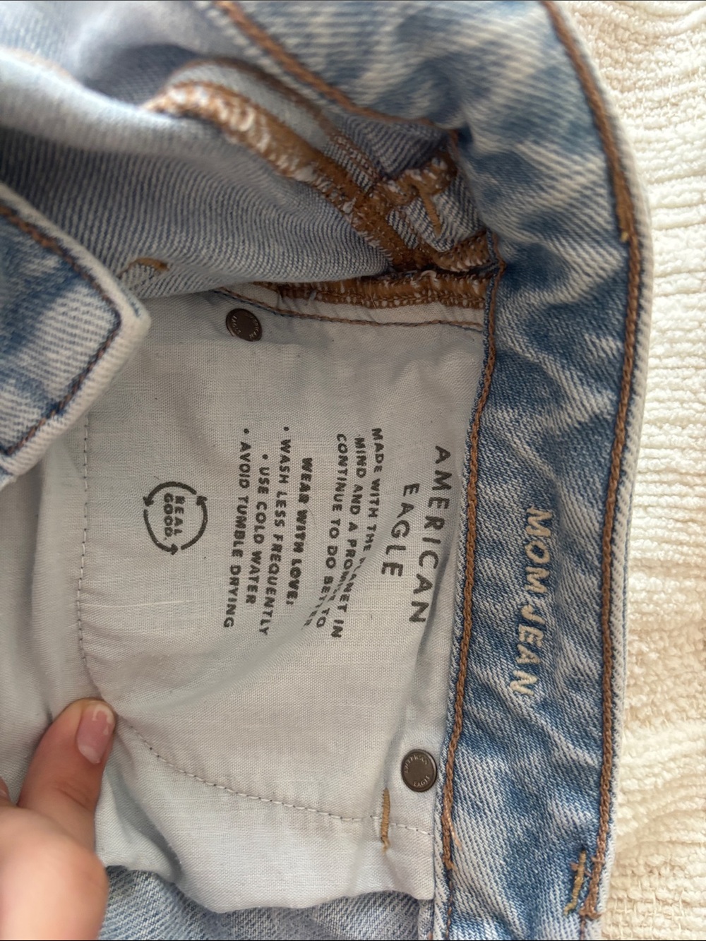 American Eagle Outfitters Light Blue Straight Leg Jeans - Picture 6 of 8